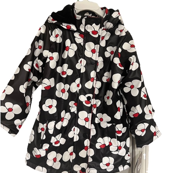 NWT Hunter Girls Rain Fleece Lined Floral Jacket